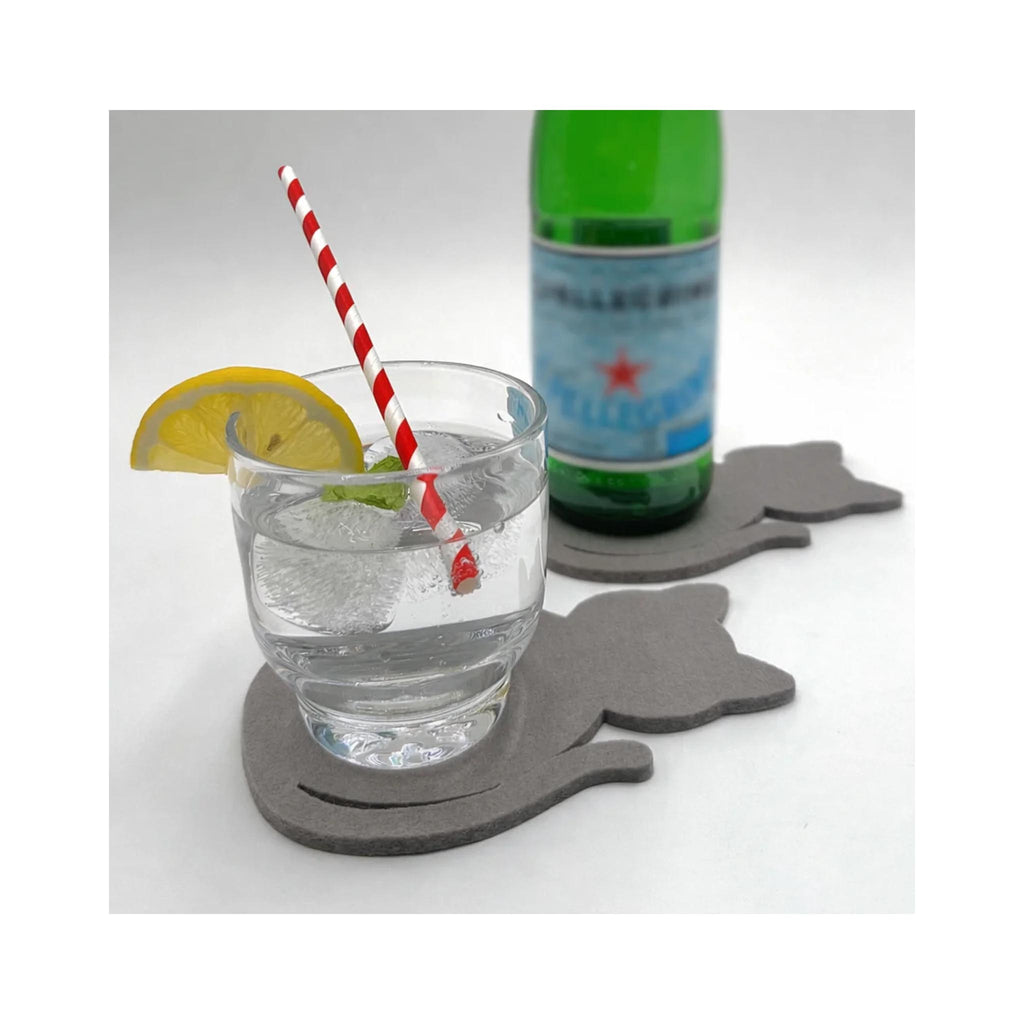 Cat Shaped Coasters Set of 4 - in use