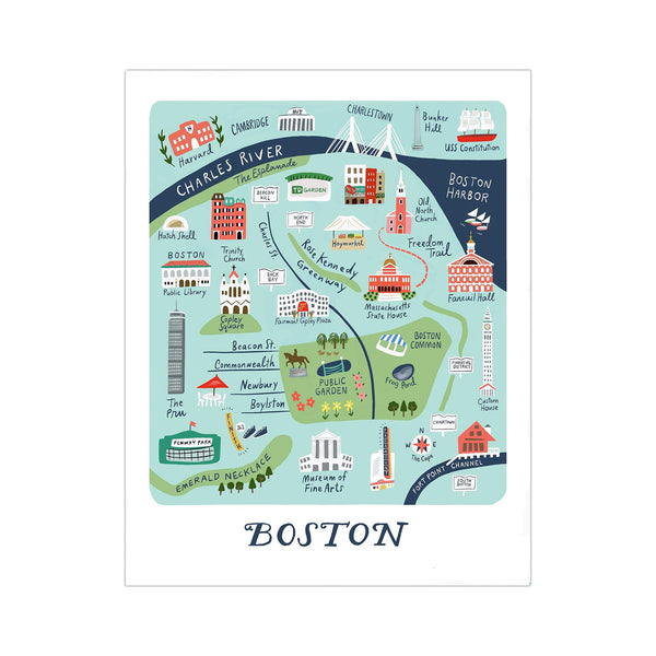 Boston Map Prints