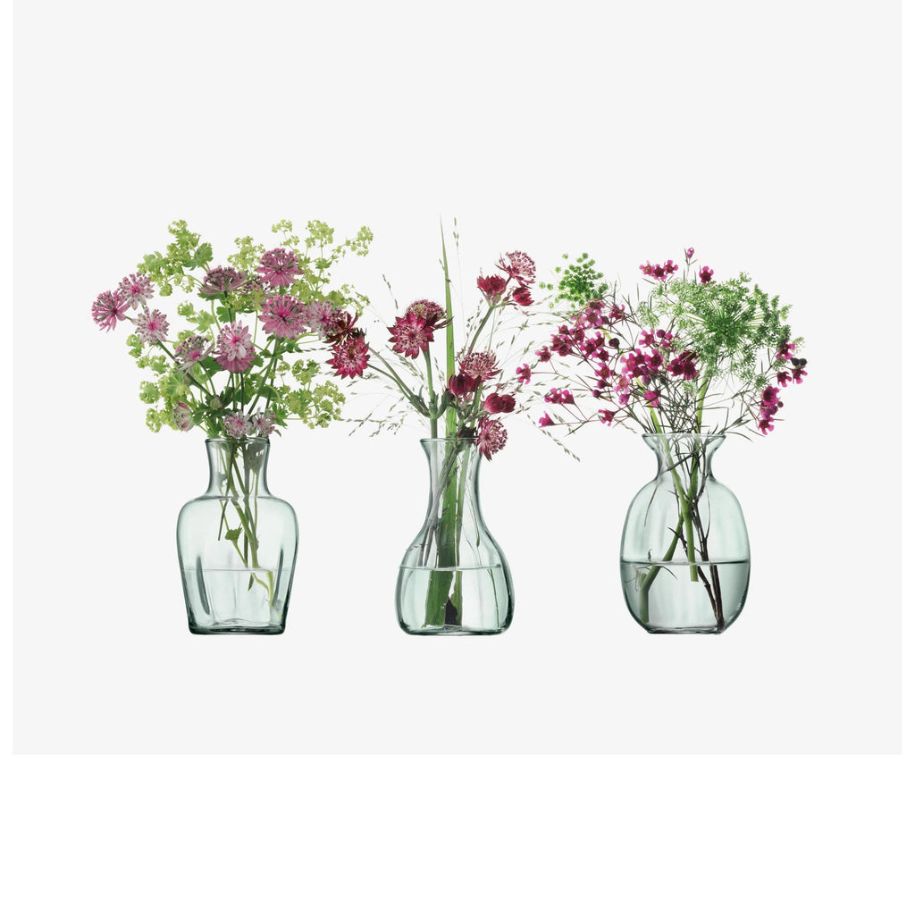 LSA Mini Mia Recycled Glass Vases - in use