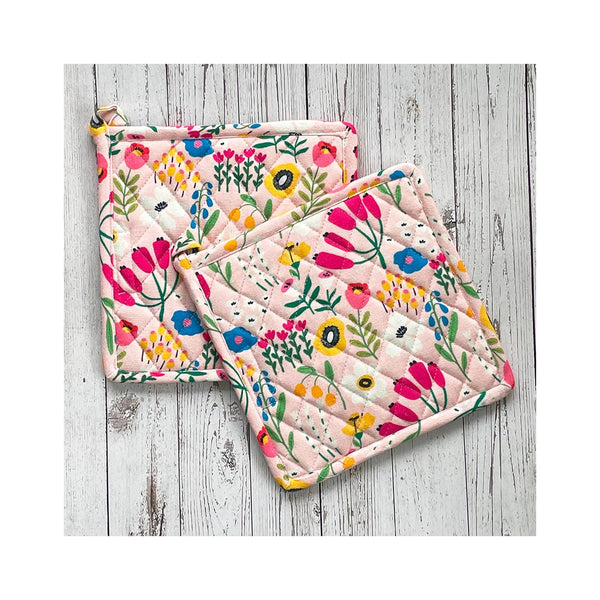 Flower Market Pot Holder, Set of 2