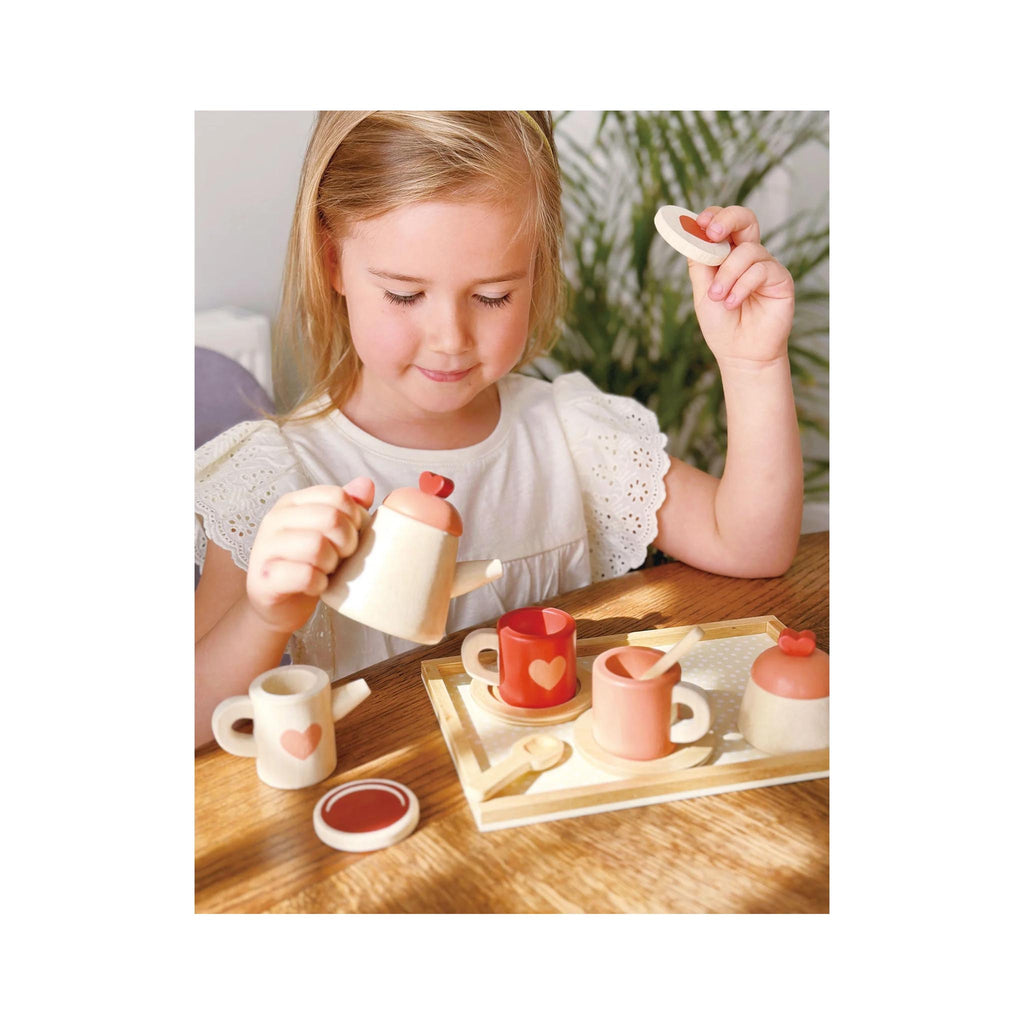 Tea Time Tray Set - in use