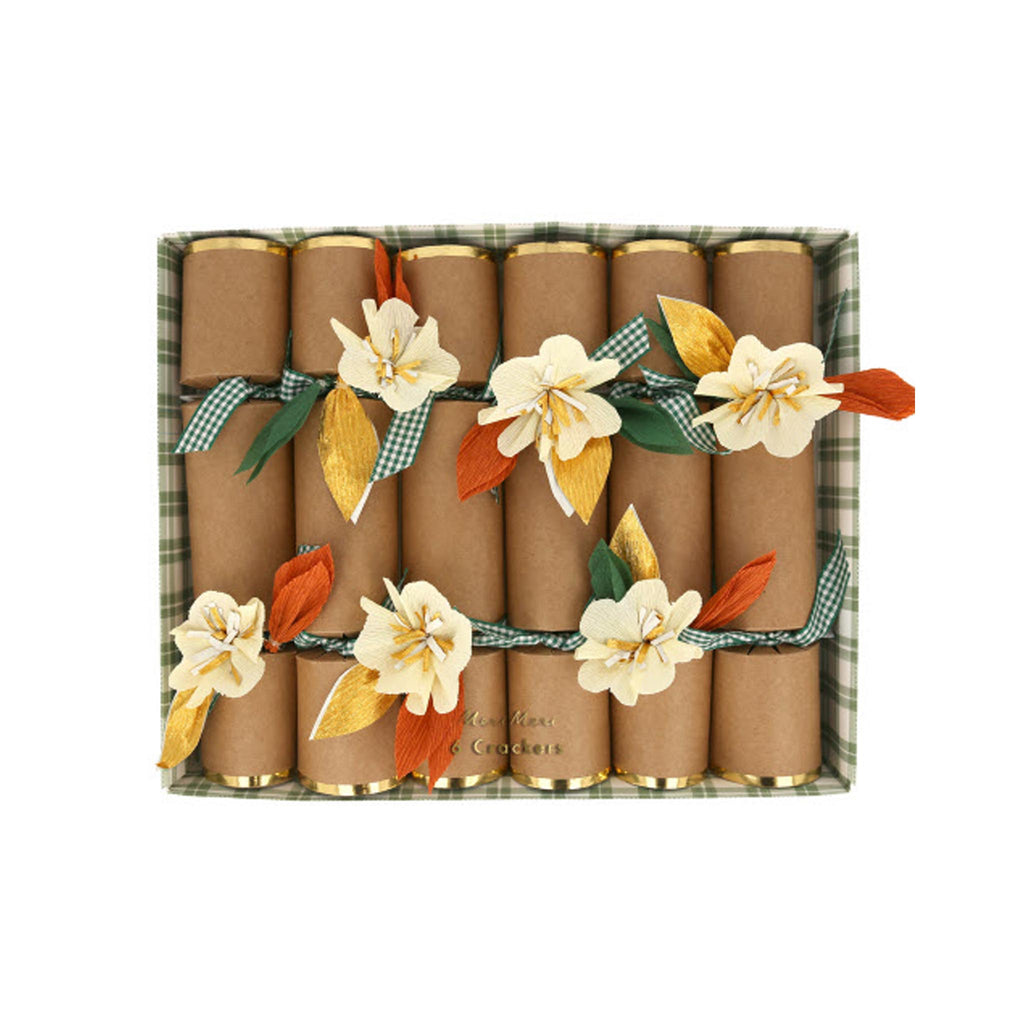 Fall Flower Crackers Set of 6