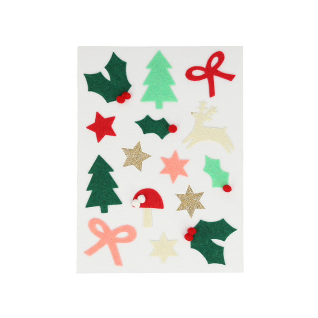 Felt  Christmas Icons Sticker Sheets