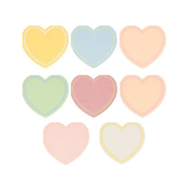 Pastel Hearts Party Napkins - Small