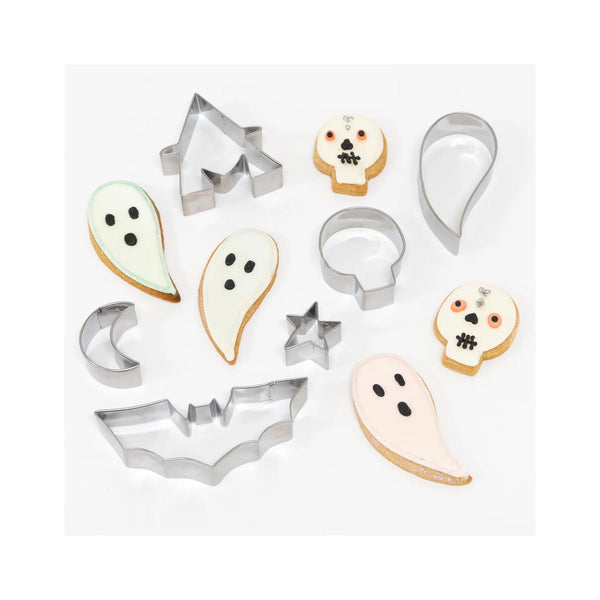 Halloween Cookie Cutters with cookies