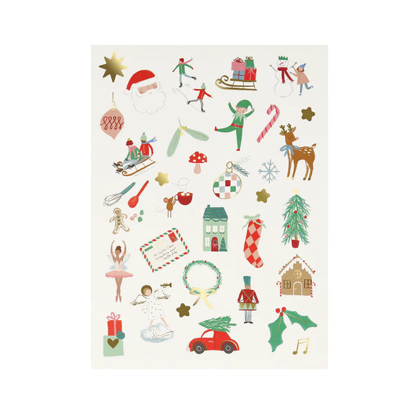 Mixed Icon Christmas Stickers - sheet