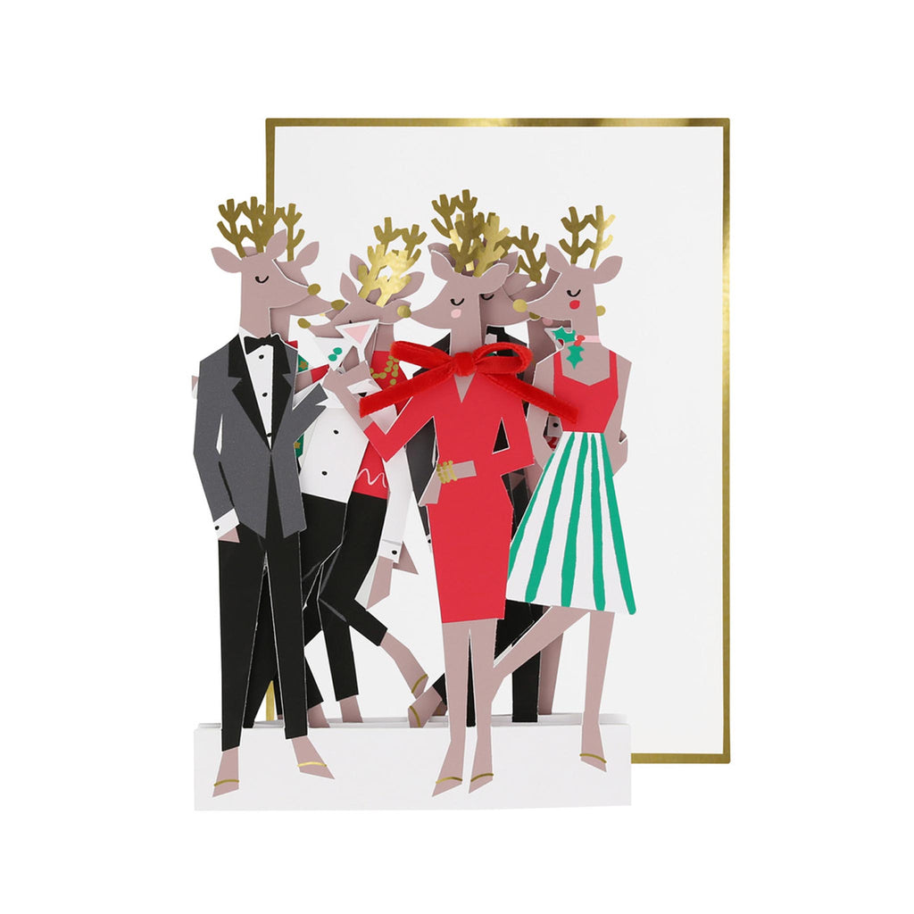 Reindeer Party Card