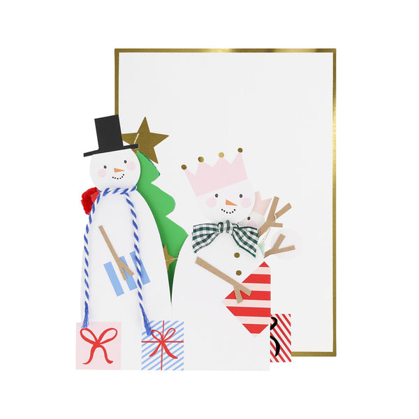 Snowman Family Concertina Card