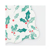 Holly Pattern Beverage Napkins - detail
