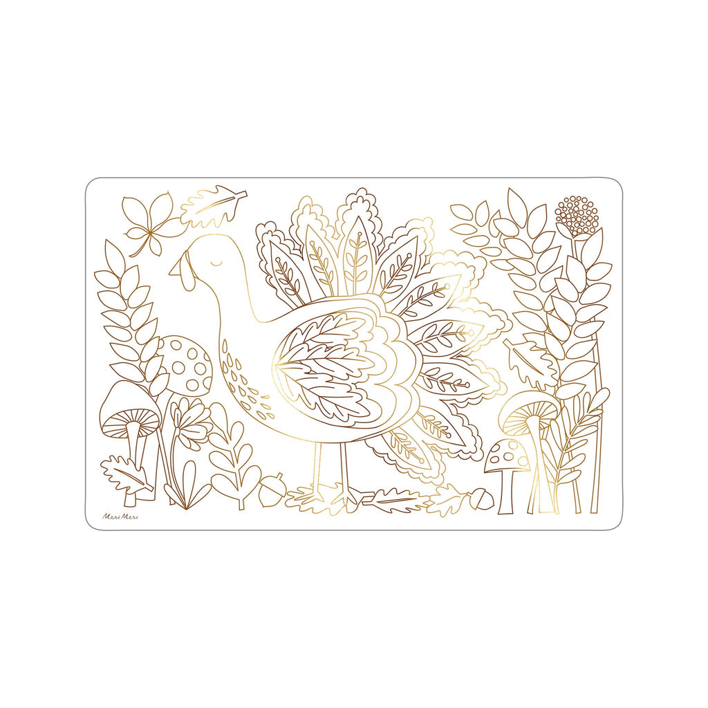 Thanksgiving Coloring Placemats Set of 8 - Turkey Placemat