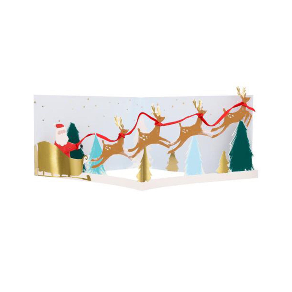 Santa'a Sleigh 3D Concertina Card