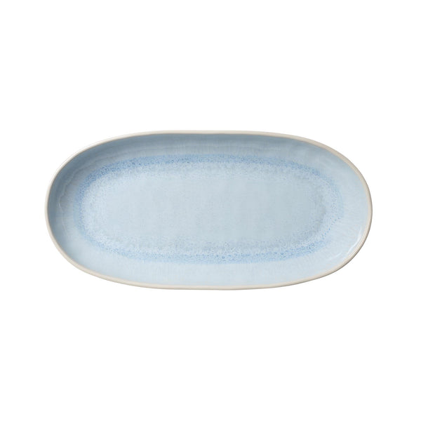 Blue Reactive Glaze Melamine Oval Appetizer Tray