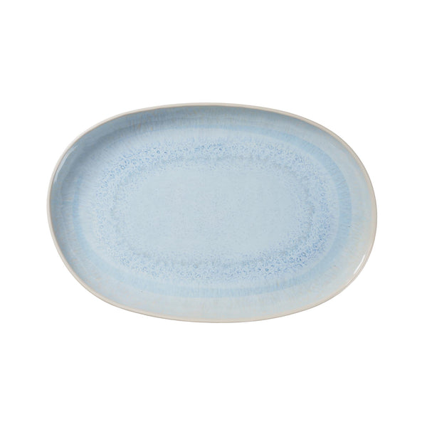Blue Reactive Glaze Melamine Oval Serving Tray