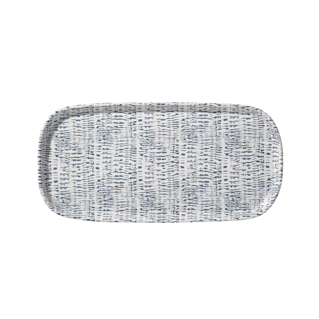 Tribal Blue Melamine Oval Appetizer Tray