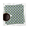 Mid Century Modern Blue Circle Beverage Napkin