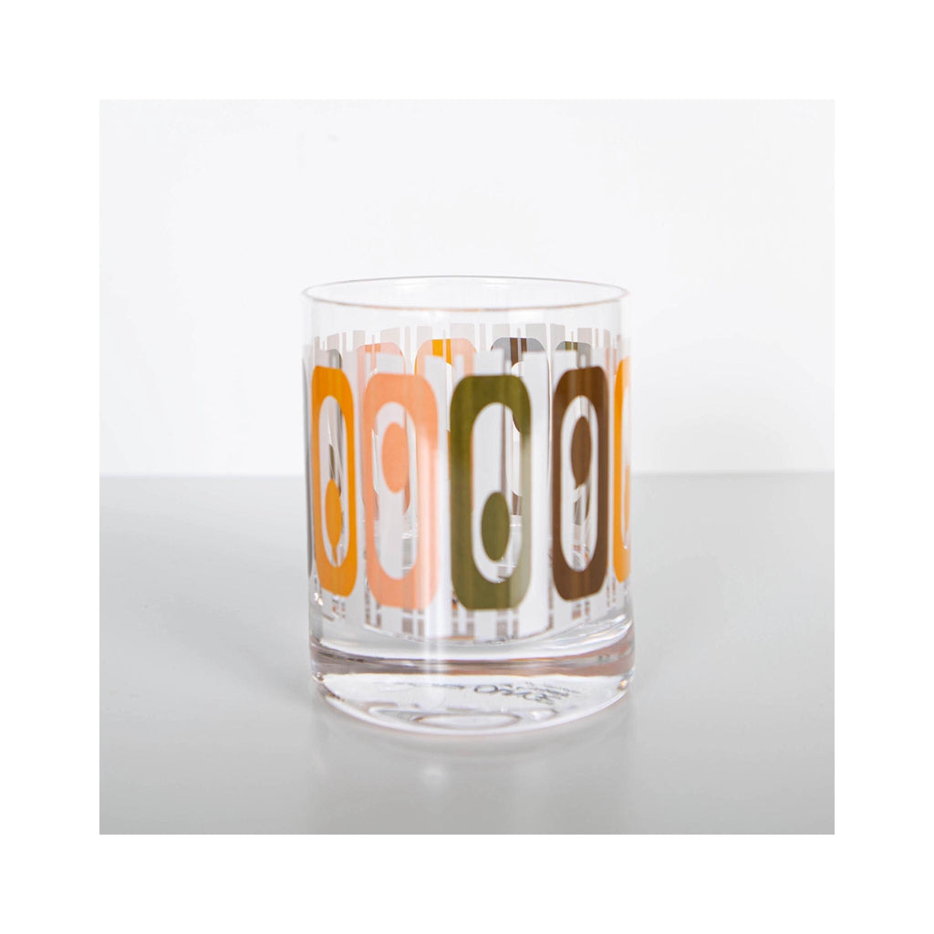 Tiki Mid Century Modern Vintage Whiskey Rocks Cocktail Glass
