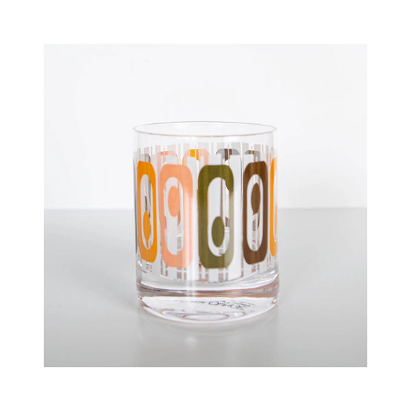 Tiki Mid Century Modern Vintage Whiskey Rocks Cocktail Glass