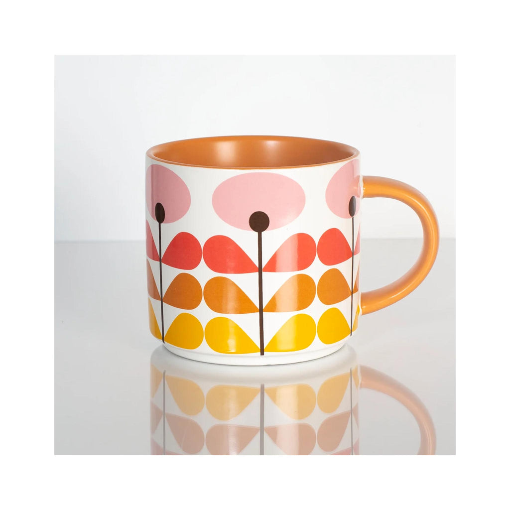 Matte Mod Stackable Mugs - Pink Flower