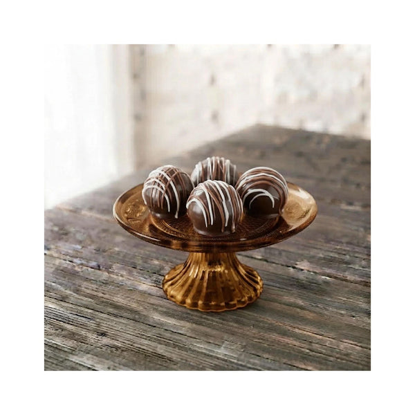 Maple Dark Chocolate Truffles - on dish