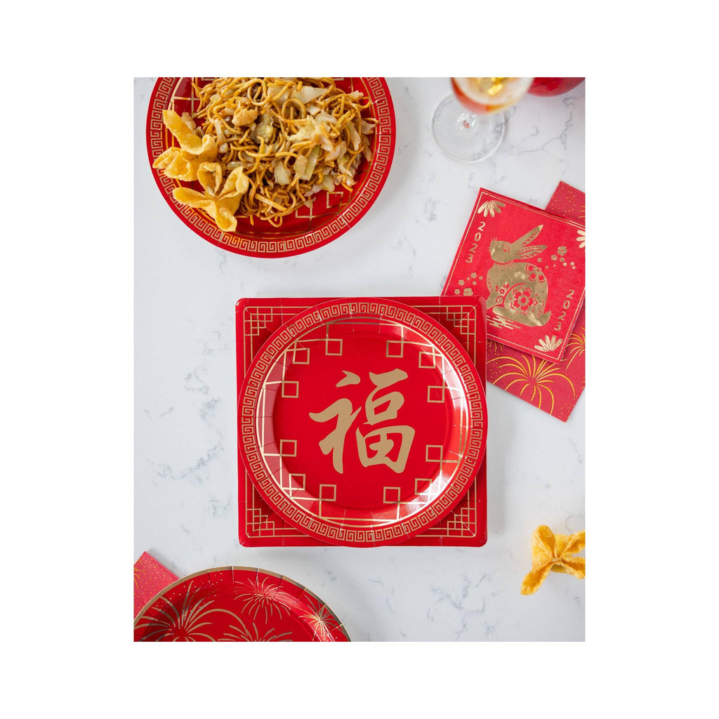 Lunar New Year Blessings Plate - in grouping