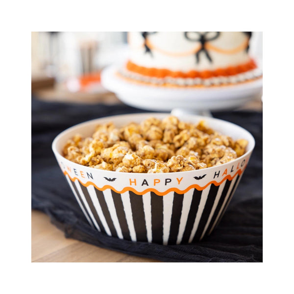 Happy Halloween Bamboo Bowl - in use