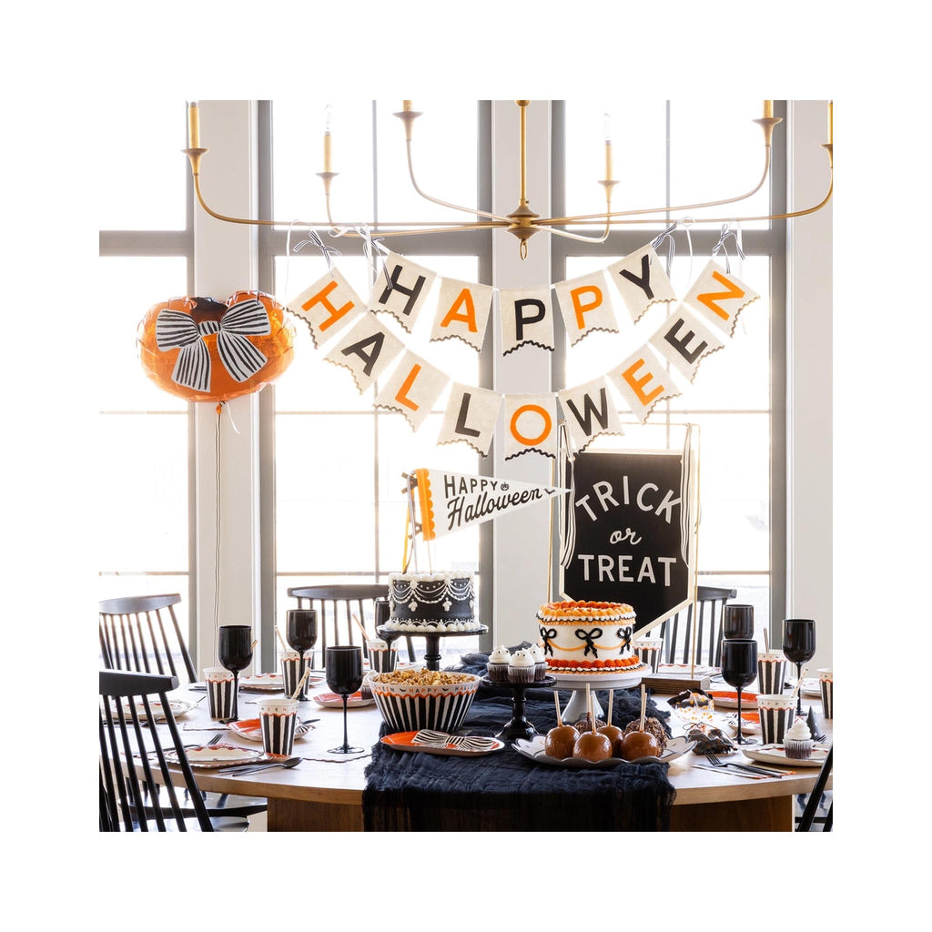 Felt Happy Halloween Banner - on display