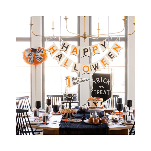 Felt Happy Halloween Banner - on display