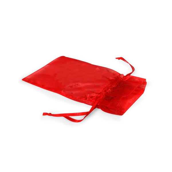 Organza Gift Bag with Ribbon Drawstring - Red