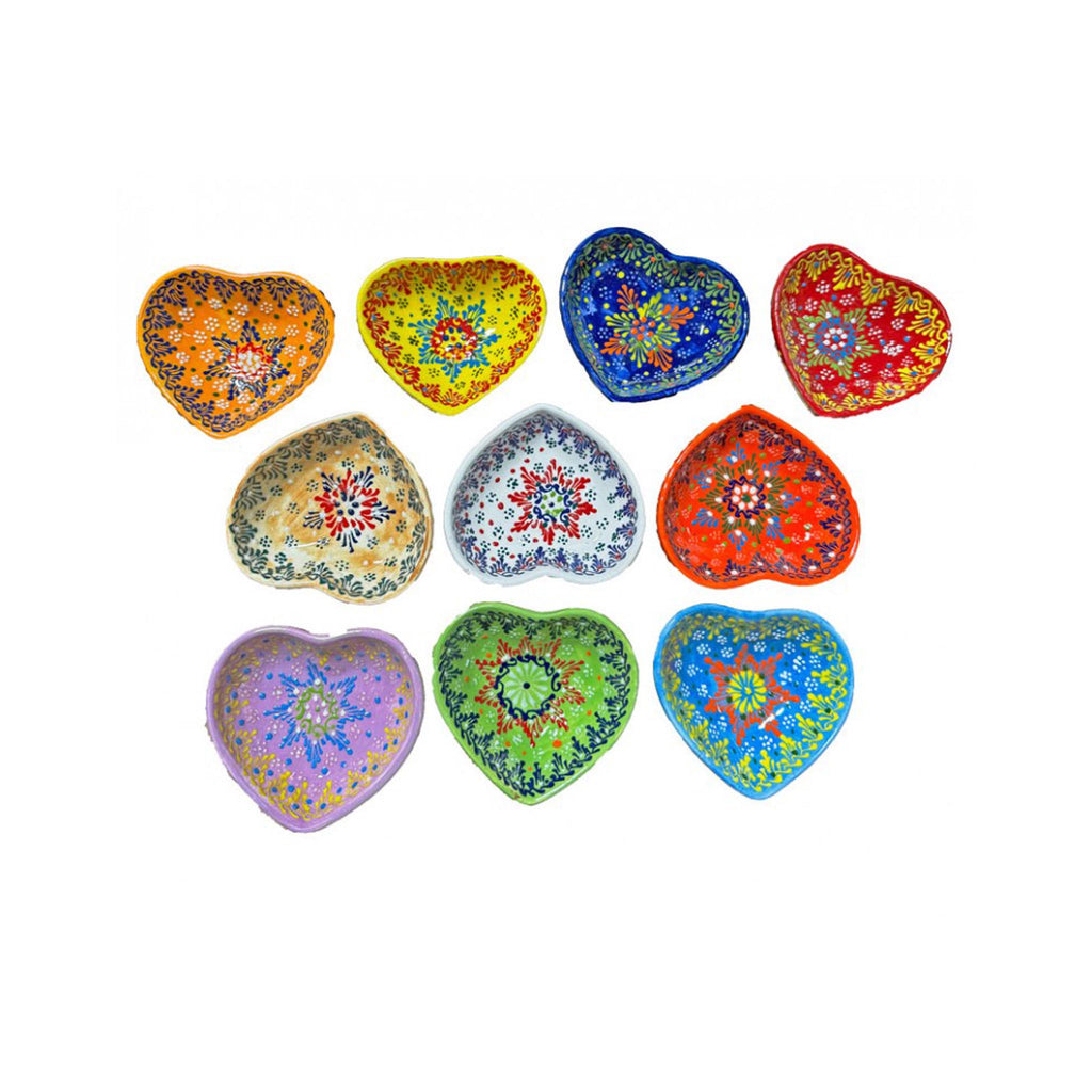 Hand-painted Turkish Heart Bowls - Small