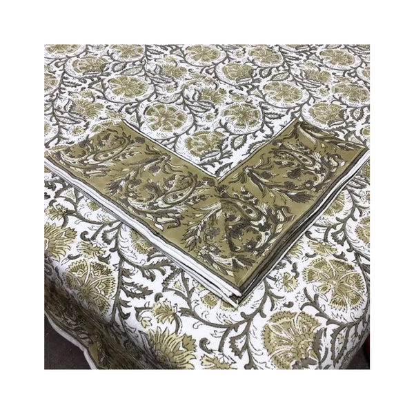 Block Printed Napkin -Kalam Green