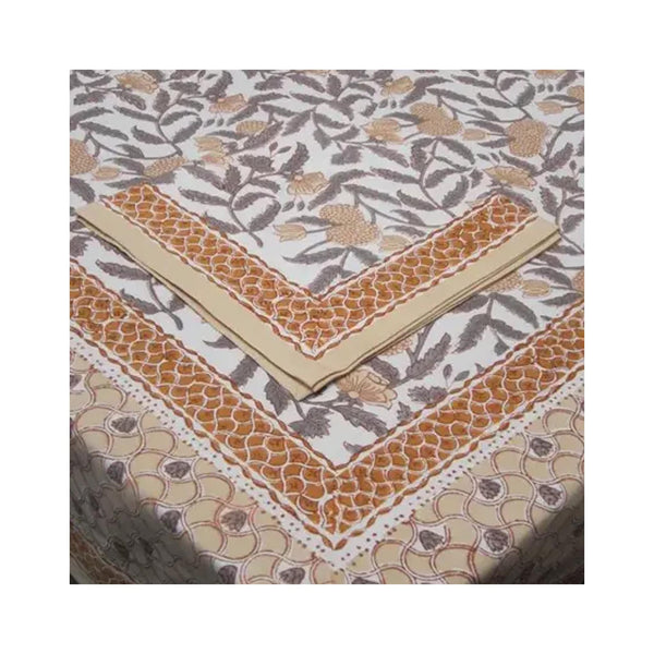 Block Printed Tablecloth - Jallore - Round