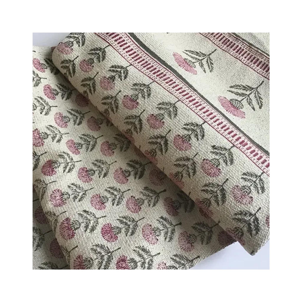 Block Printed Dhurrie Runner - Caledonia
