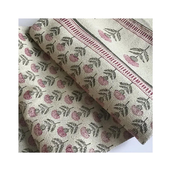 Block Printed Dhurrie Runner - Caledonia