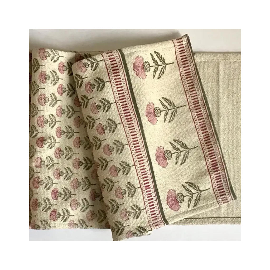 Block Printed Dhurrie Runner - Caledonia