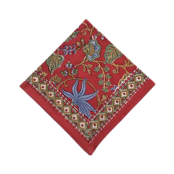 Napkins Indo Fleur Red