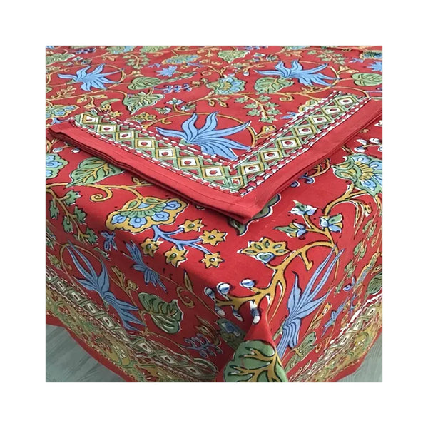 Red Indo Fleur Tablecloths