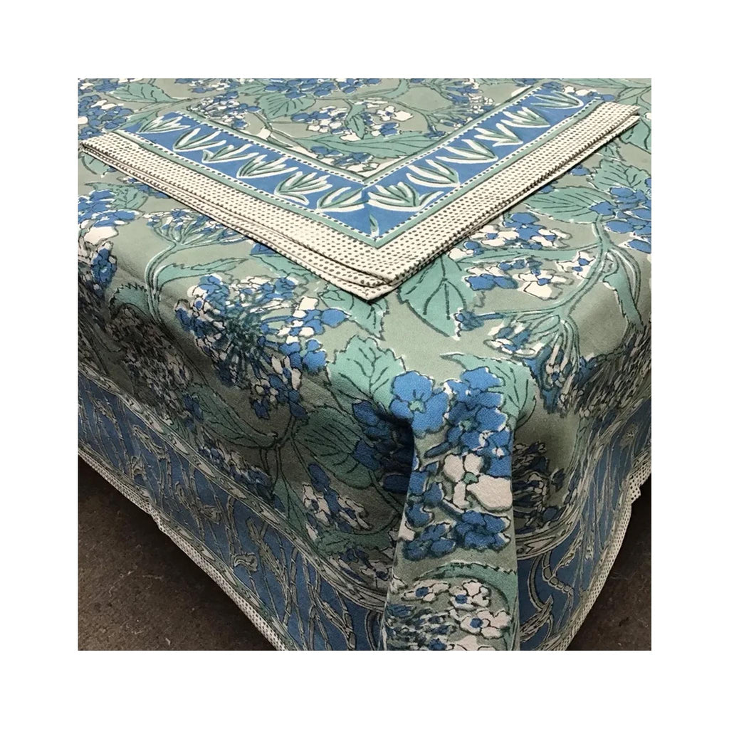 Block Print Tablecloth Wild Sage Green