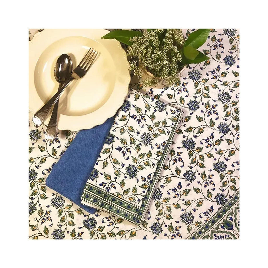 Block Printed Napkin - Country Garden