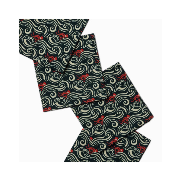 Calamari Cloth Cocktail Napkins Set of 4
