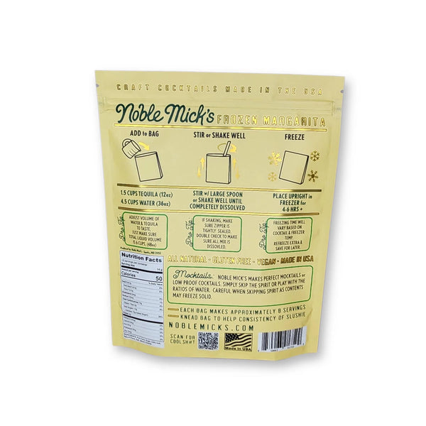 Noble Mick's Frozen Cocktail Bag - Margarita - back