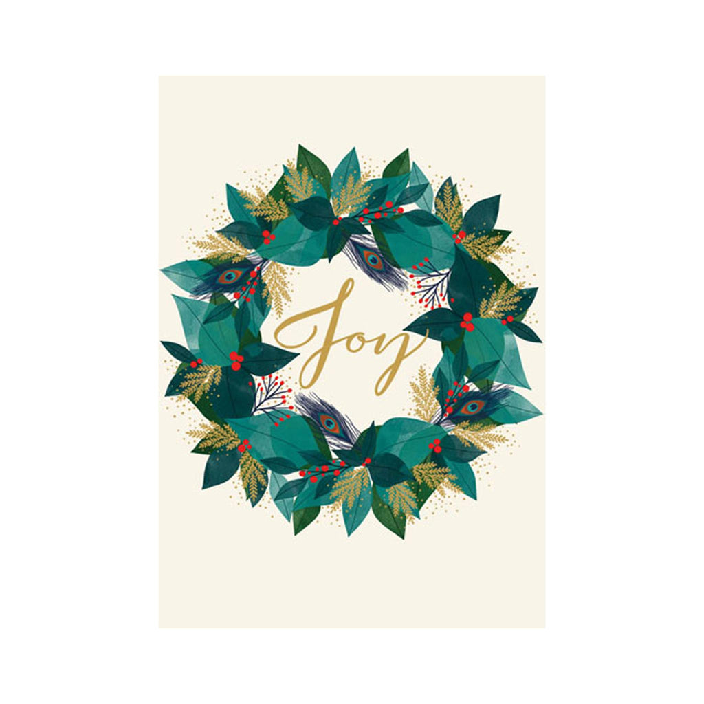 Holiday Boxed Cards - Joy Wreath