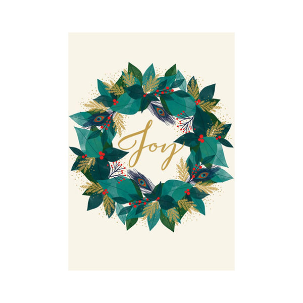 Holiday Boxed Cards - Joy Wreath