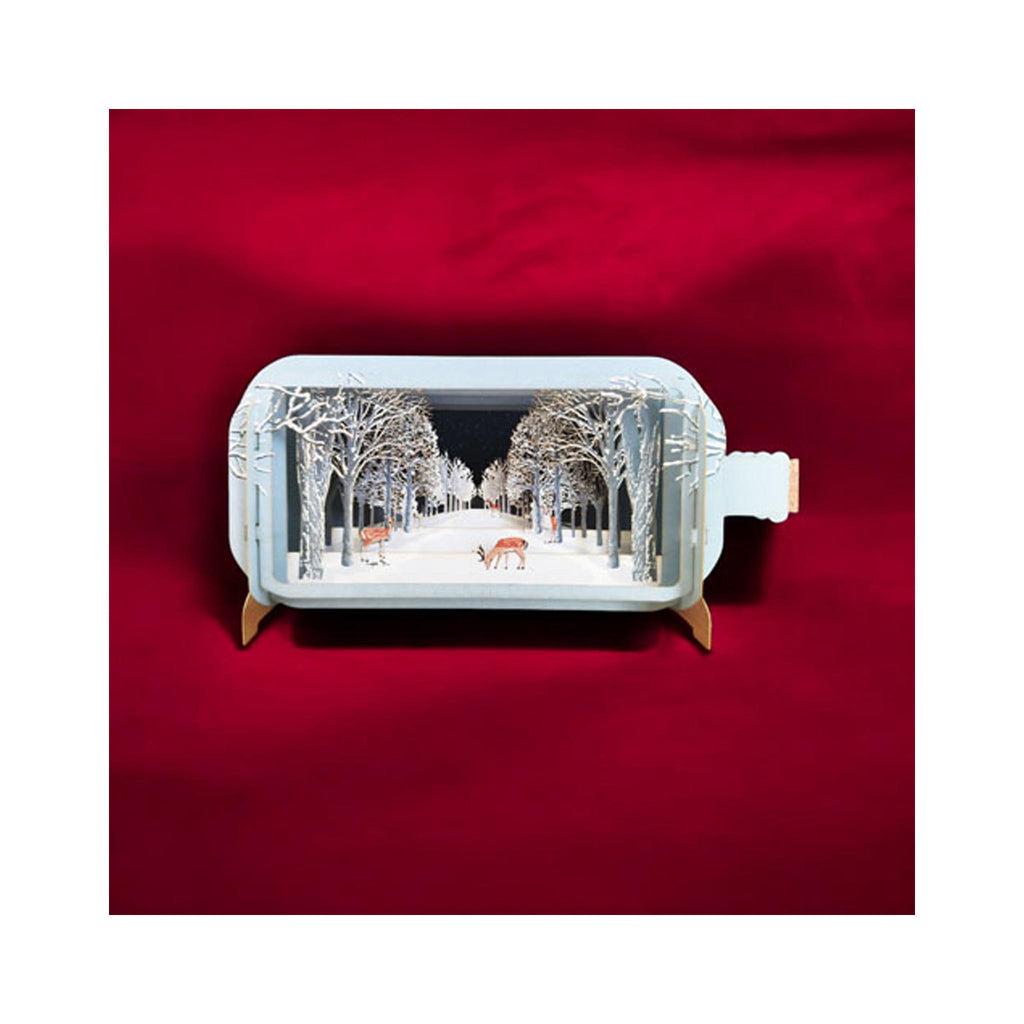 3D Deer in Snow Holiday Card