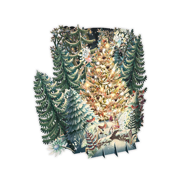 3D Trees Holiday Card