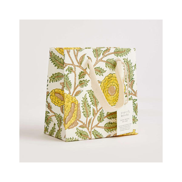 Paper Mirchi Gift Bags - Sunshine Marigold - Small