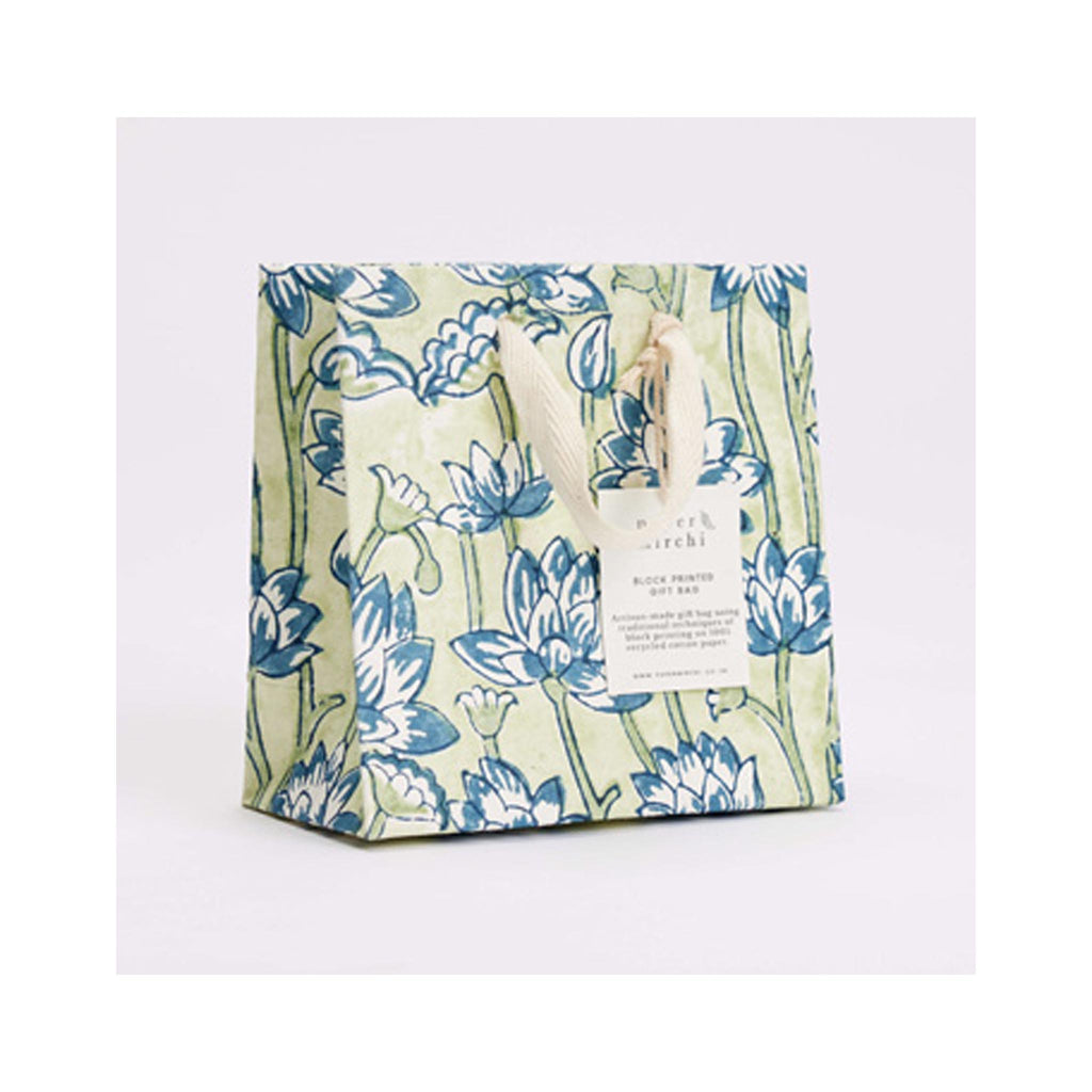 Paper Mirchi Gift Bags - Indigo Lotus Small