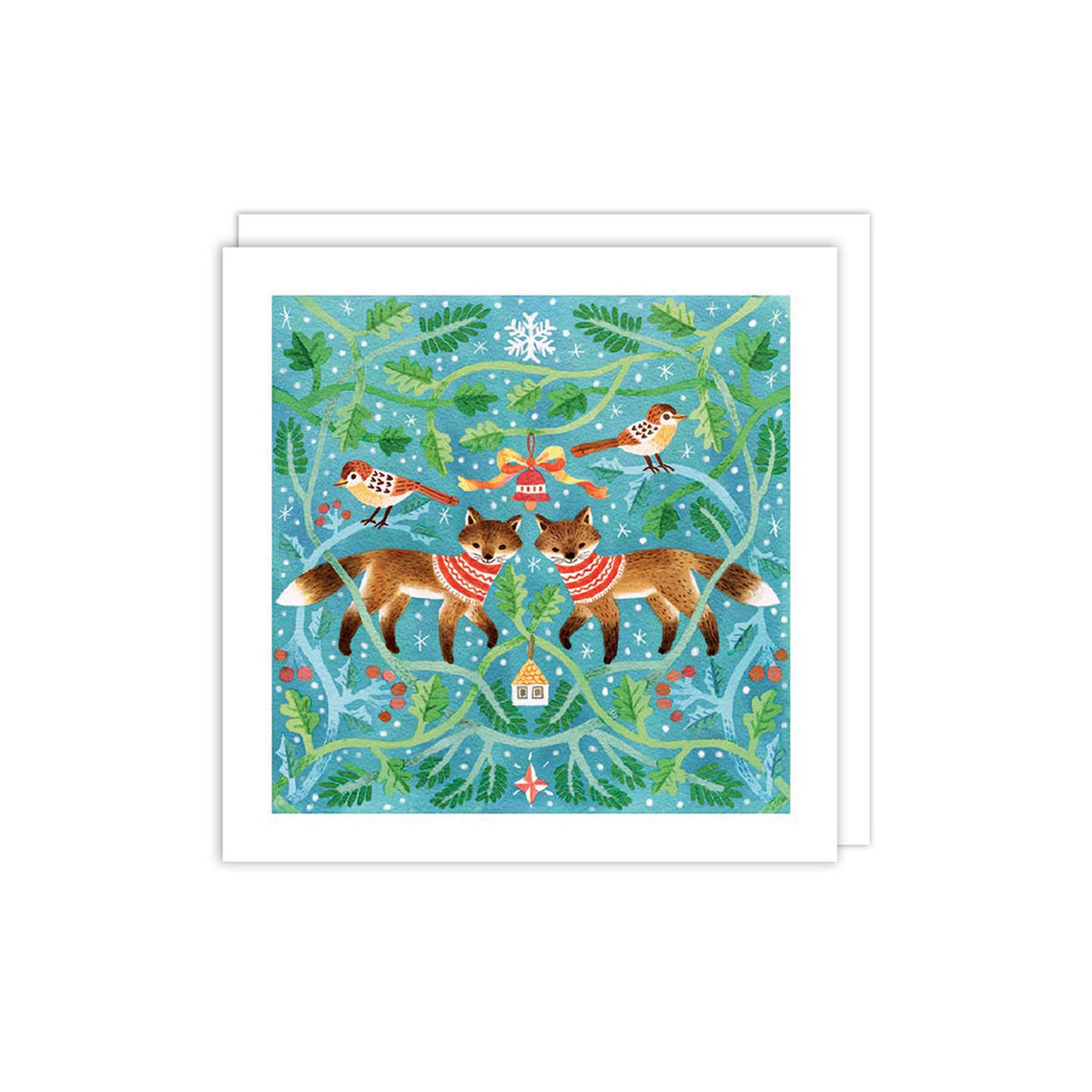 Holiday Boxed Cards Festive Foxes Greentail Table