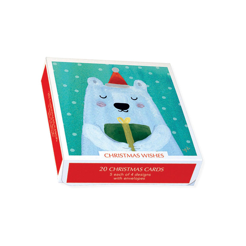 Holiday Boxed Cards - Christmas Wishes - Design 4 and box