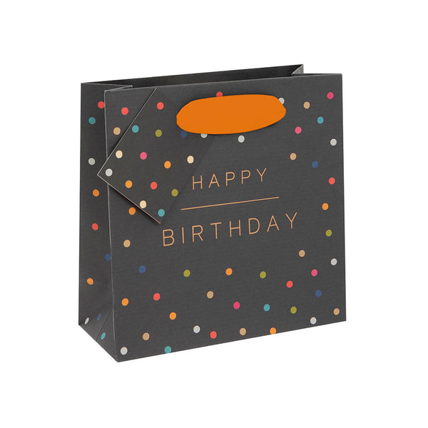 Small Gift Bag - Happy Birthday Dots