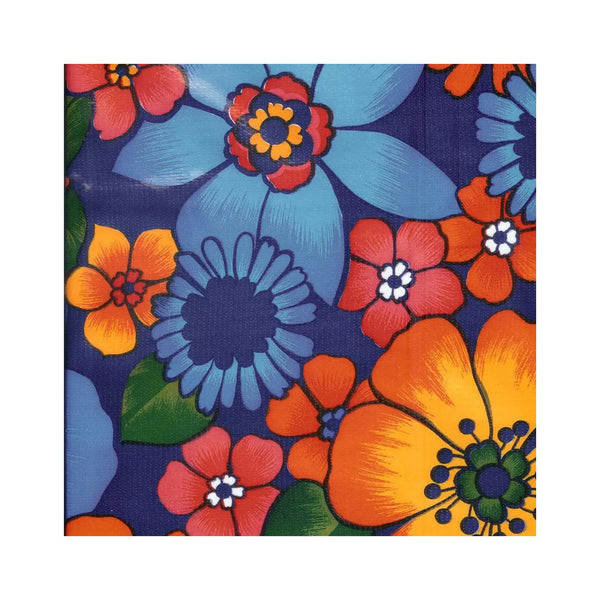 London Oilcloth Tablecloth - Cobalt